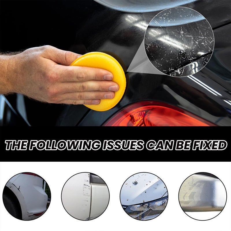 Verilune Car Scratch Remover for Vehicles, Deep Scratch Repair Paste with Polishing Wax, Paint Scratch Repair Kit with Wipe & Sponge for Car Paint Restoration - Image 5